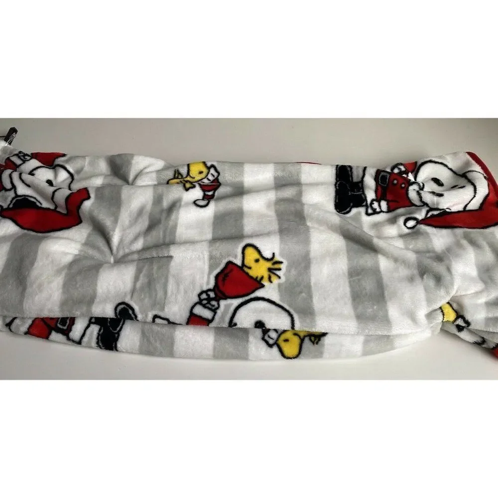 Peanuts Snoopy Woodstock Christmas Santa Hat Soft‎ Plush Throw Blanket Woodstock